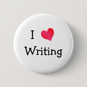 I Love Writing 2 Inch Round Button