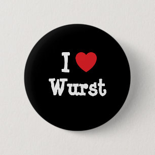 I love Wurst heart T-Shirt 2 Inch Round Button
