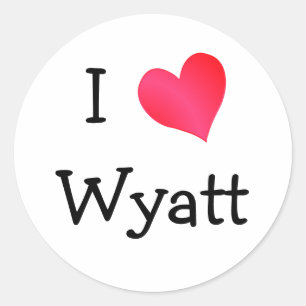 I Love Wyatt Classic Round Sticker