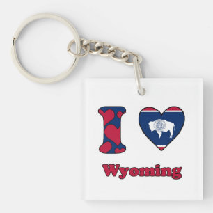 I love Wyoming Keychain