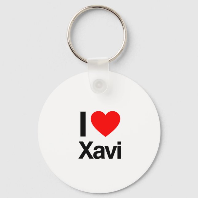 i love xavi keychain (Front)