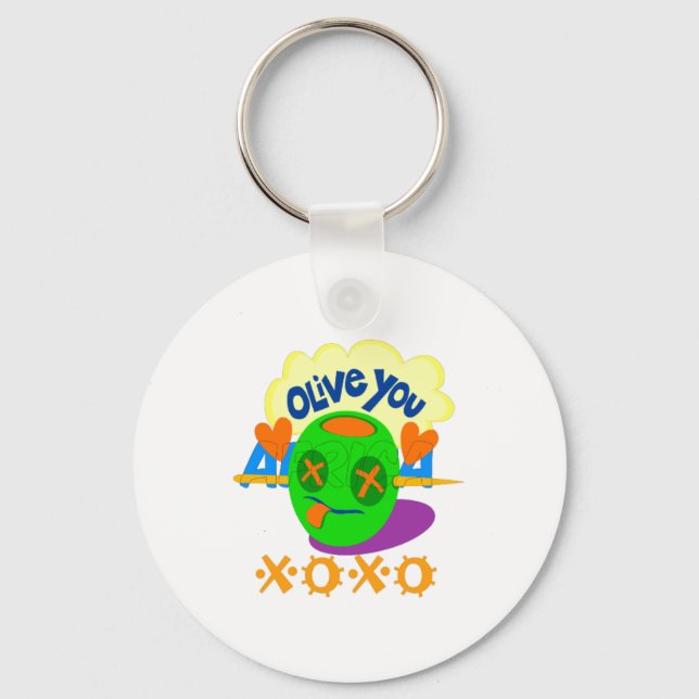 I Love XOXO Africa beautiful amazing text quote  Keychain (Front)