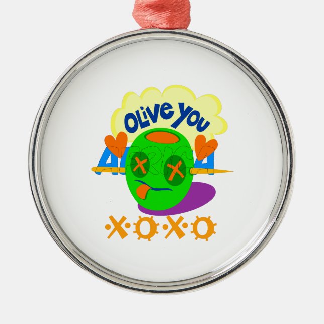 I Love XOXO Africa beautiful amazing text quote  Metal Ornament (Front)