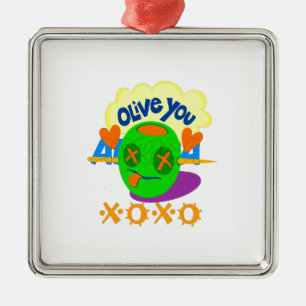 I Love XOXO Africa Metal Ornament