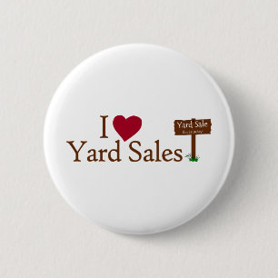 I Love Yard Sales 2 Inch Round Button