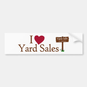 I Love Yard Sales Bumper Sticker