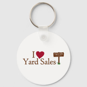 I Love Yard Sales Keychain