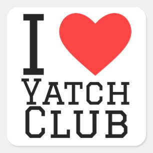 I love yatch club square sticker