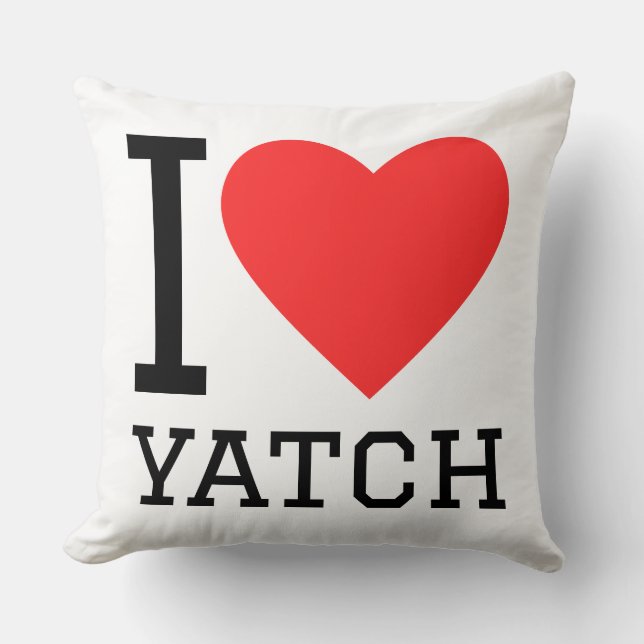 I love yatch throw pillow (Front)
