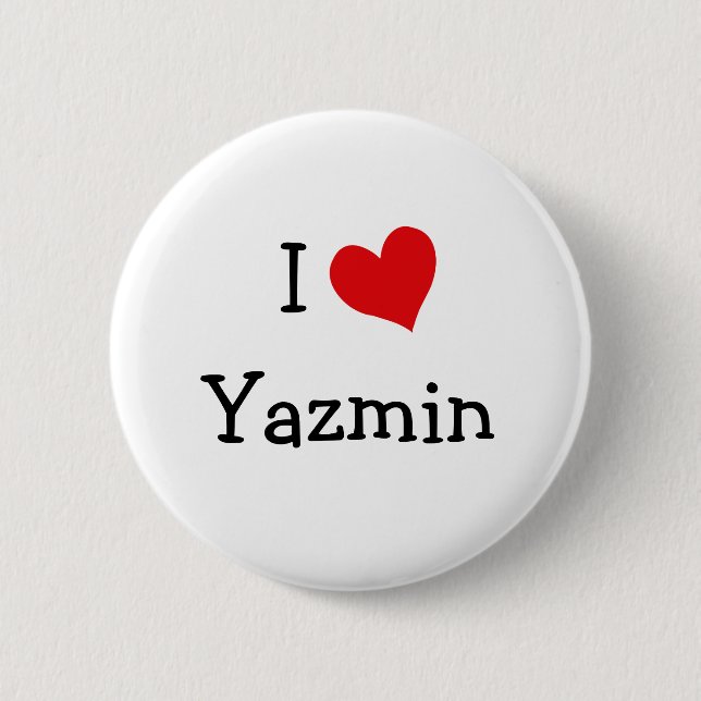I Love Yazmin 2 Inch Round Button (Front)