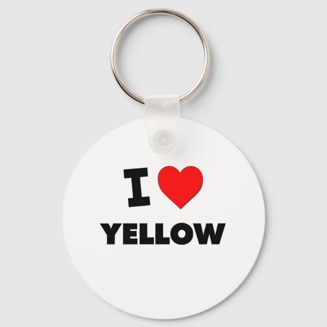 I love Yellow Keychain (Front)