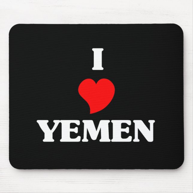 I Love Yemen Mouse Pad (Front)