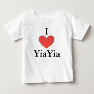 I Love Yiayia One Piece Baby T-Shirt
