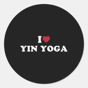 I Love Yin Yoga, I Heart Yin Yoga Classic Round Sticker