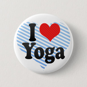 I Love Yoga 2 Inch Round Button