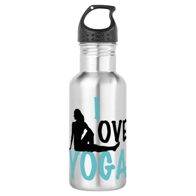 I Love Yoga 532 Ml Water Bottle (Front)