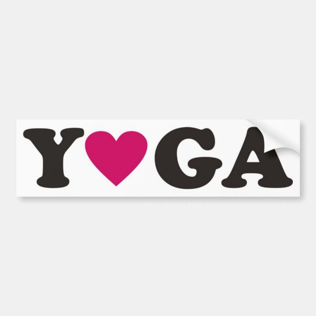 I love Yoga Bumper Sticker (Front)