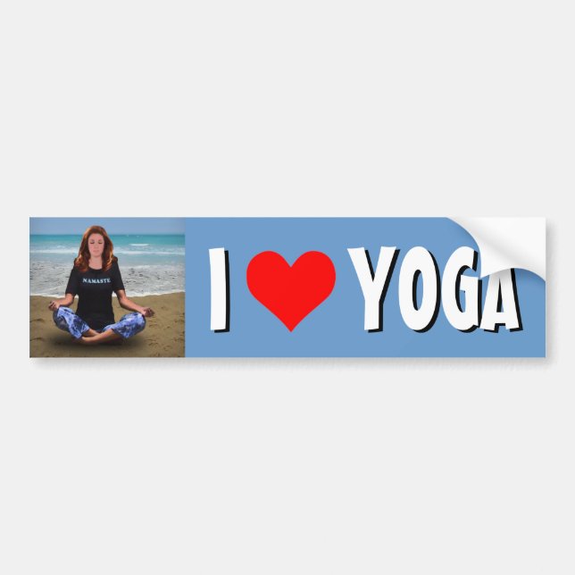 I love Yoga Bumper Sticker (Front)
