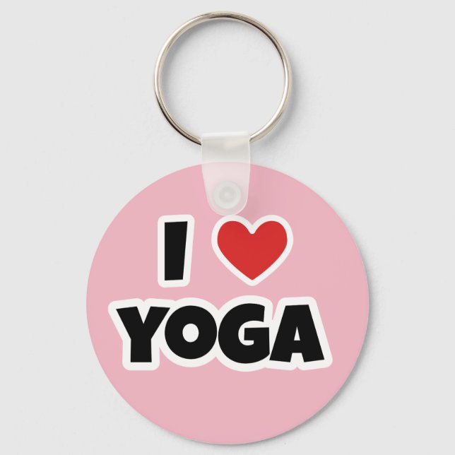 I love Yoga Keychain (Front)
