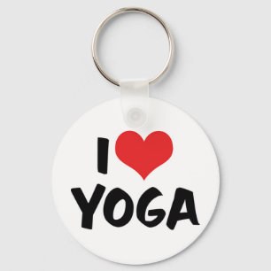 I Love Yoga Keychain