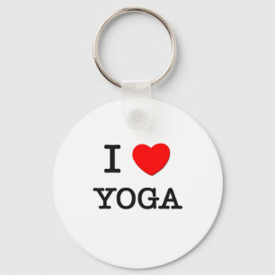 I Love Yoga Keychain