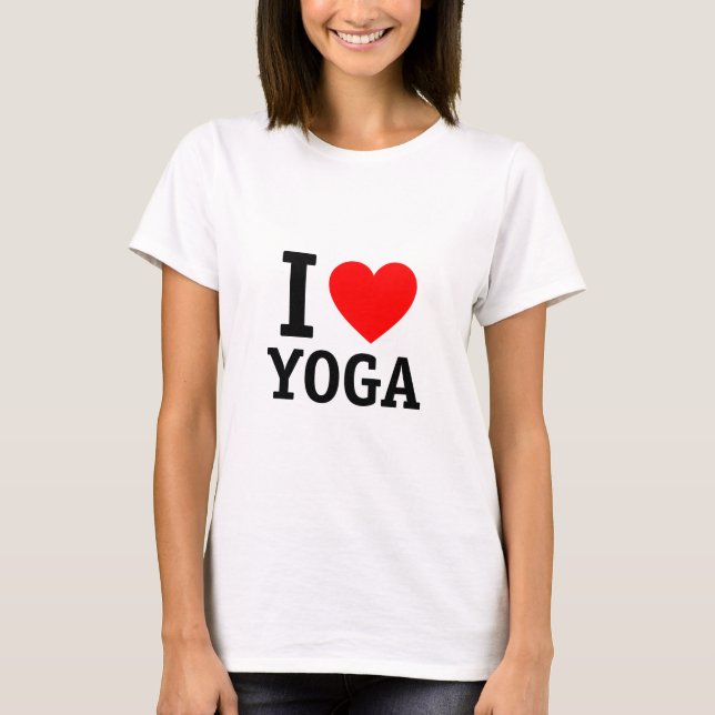 I Love Yoga T-Shirt (Front)