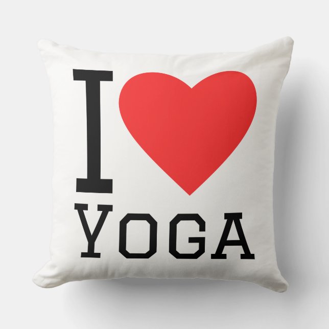 I love yoga throw pillow (Front)