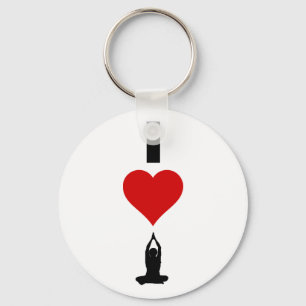I Love Yoga (Vertical) Keychain