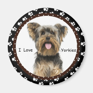 I love Yorkies Magnet