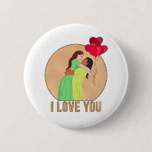 I Love You 2 Inch Round Button