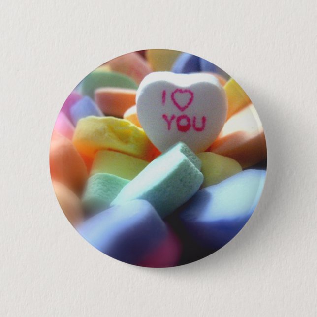 I Love You 2 Inch Round Button (Front)