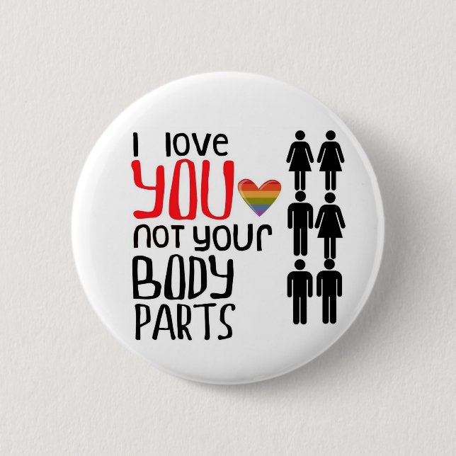 I Love YOU 2 Inch Round Button (Front)