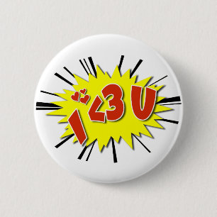 I love you 2 inch round button