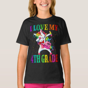 I Love You 4th Grade Back To School Unicorn T-Shirt