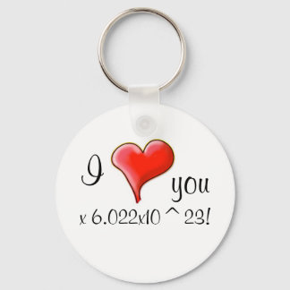 I love you 6.022x10^23! keychain