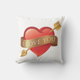 I Love You 7 Heart Pillow