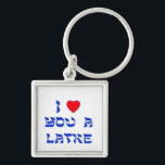 I Love You a Latke Keychain<br><div class="desc">Great Chanukah gift to tell somebody how much you love them with a play on words with Latke!</div>