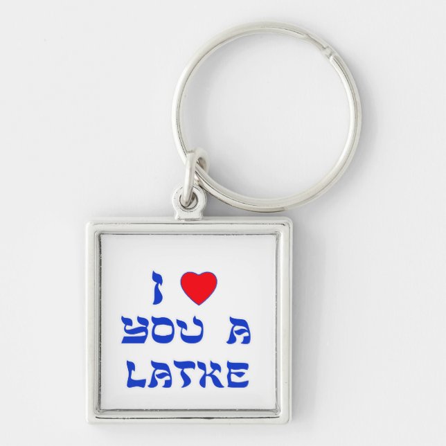 I Love You a Latke Keychain (Front)