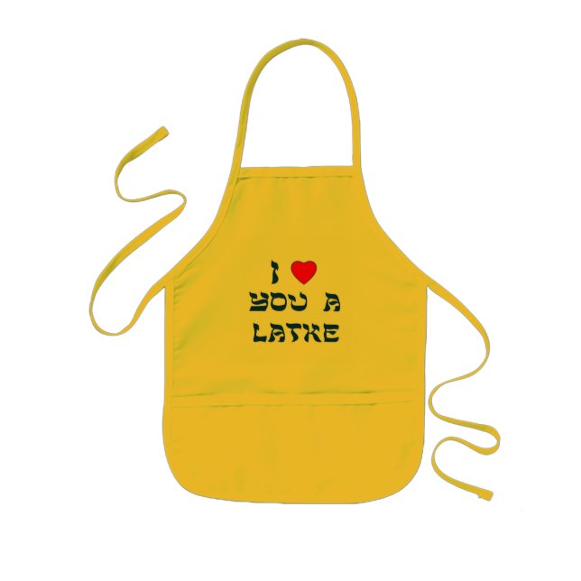 I Love You a Latke Kids Apron (Front)