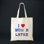 I Love You a Latke Tote Bag<br><div class="desc">Great Chanukah gift to tell somebody how much you love them with a play on words with Latke!</div>