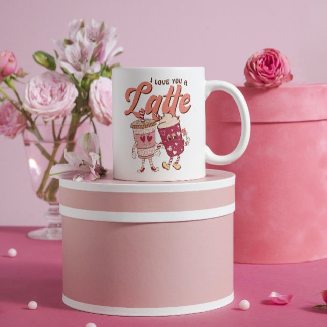 I love you a Latte Coffee Mug (Creator Uploaded)
