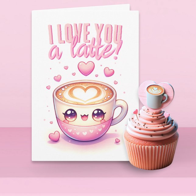 I Love You a Latte Funny Valentine's Day Card (Creator Uploaded)