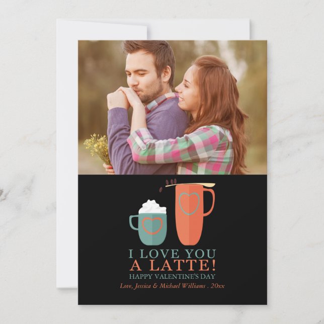 I Love You A Latte Holiday Card (Front)