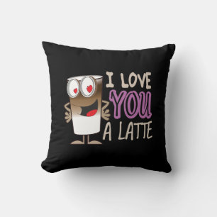 I Love You a Latte Throw Pillow