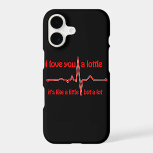 I love you a lottle, heartbeat cute romantic meme 