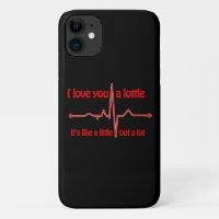 I love you a lottle, heartbeat cute romantic meme