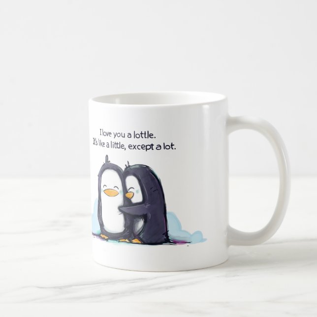 I LOVE You A Lottle Penguins - Mug (Right)