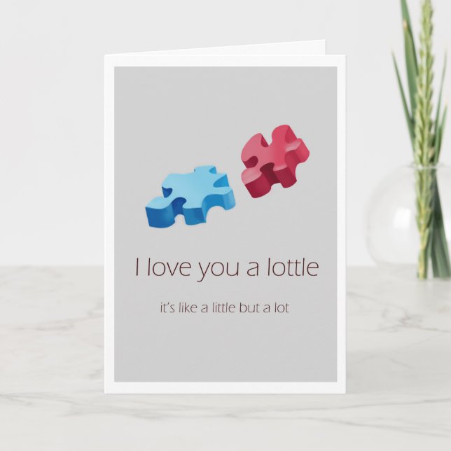 I love you a lottle |Valentine's Day Greeting card (Front)
