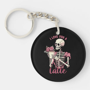 I love you a valentines day skeleton keychain