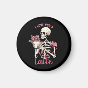 I love you a valentines day skeleton magnet
